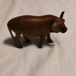 Vintage water buffalo solid wood hand made
